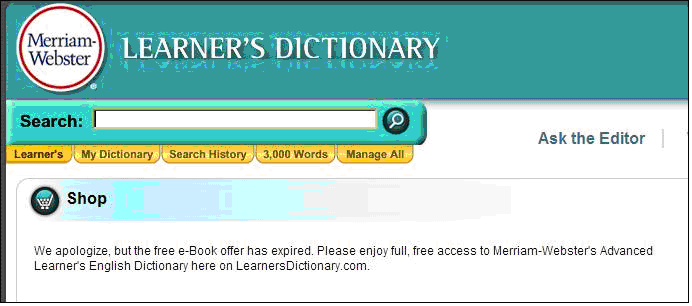 Merriam Websters Advanced Learners Dictionary 7095